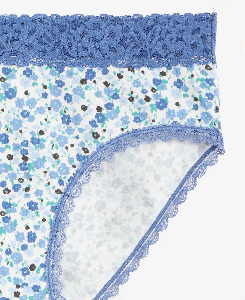 State of Day Women's Cotton Blend Lace-Trim Hipster Underwear, Created for Macy's