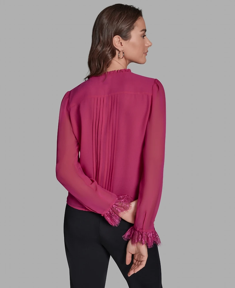 Bcbg Women's Pleated Button-Down Blouse