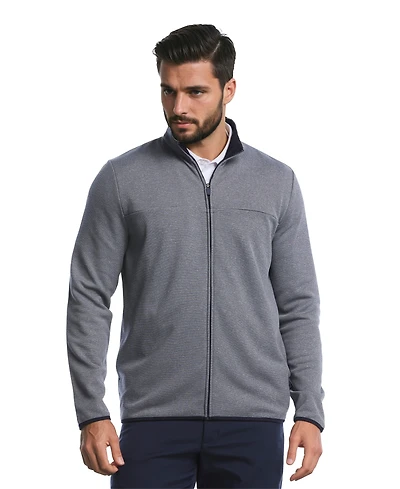 Pga Tour Men's Horizontal Fleece Full-Zip Sweatshirt