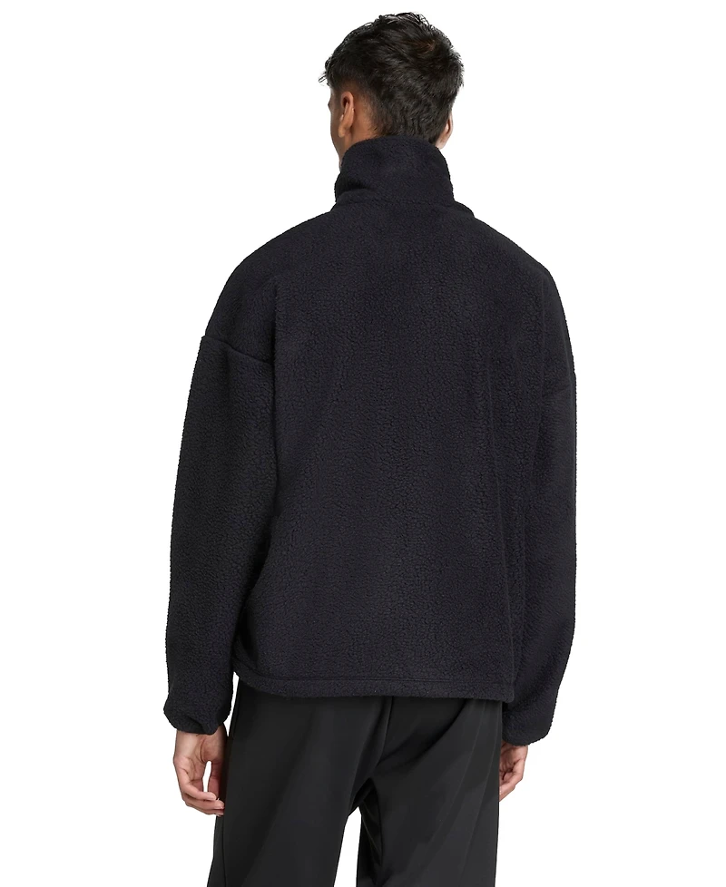 adidas Men's City Tech High-Pile Fleece Full-Zip Sportswear Track Jacket