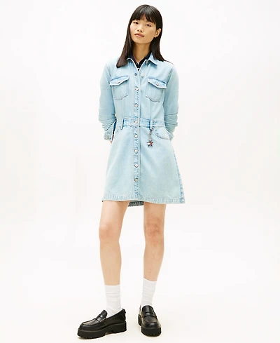 Tommy Jeans Women's Mini Trucker Denim Dress