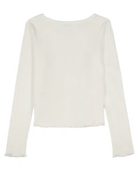 Calvin Klein Girls 7-16 Variegated Rib Long-Sleeve Top