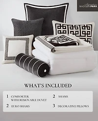 Madison Park Signature Jarvis Embroidery Oversized Duvet Style 9-Pc. Comforter Set, King