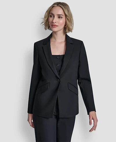 Dkny Women's One-Button Notch Collar Jacket