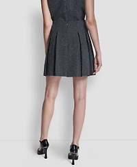 Dkny Women's Pleated Zippered Mini Skirt