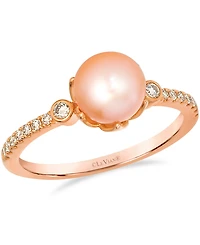 Le Vian Freshwater Pearl (7-8mm) & Nude Diamond (0.18 ct. t.w.) Ring in 14k Strawberry Gold