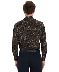 Bar Iii Men's Front Floral Print Dress Shirt, Macy's Exclusive