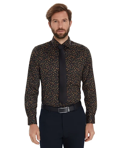 Bar Iii Men's Front Floral Print Dress Shirt, Macy's Exclusive