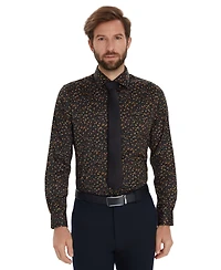 Bar Iii Men's Front Floral Print Dress Shirt, Macy's Exclusive