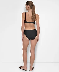 Dkny Women's High-Waist Side-Shirred Bikini Bottoms