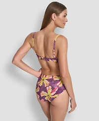 Dkny Women's Shirred U-Wire Bandeau Bikini Top