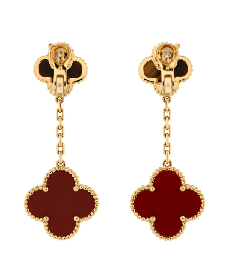 Pre-Owned Van Cleef & Arpels Magic Alhambra 2 Motifs Drop Earrings