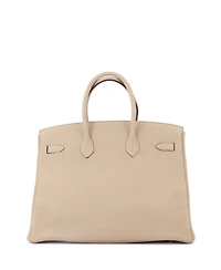 Pre-Owned Hermes Birkin Handbag Light Togo with Gold Hardware