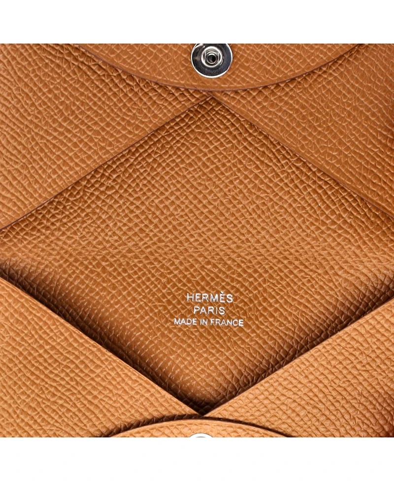 Pre-Owned Hermes Calvi Duo Card Holder Epsom