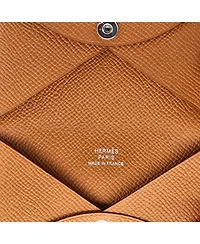 Pre-Owned Hermes Calvi Duo Card Holder Epsom