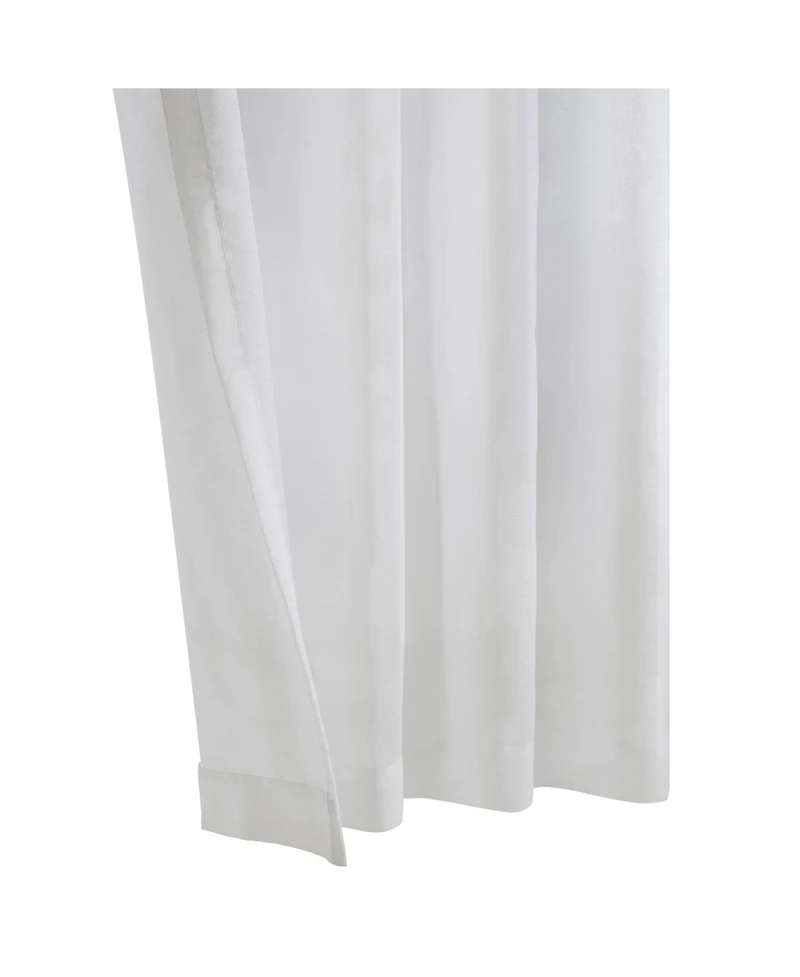 Habitat 100% Polyester Daphne Sheer Grommet Faux Linen Solid Curtain Panel White