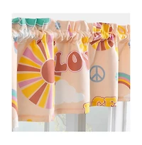 Greenland Home Fashion Cassidy Rod Pocket Living Room for Small Windows Valance - Peach 84x16"