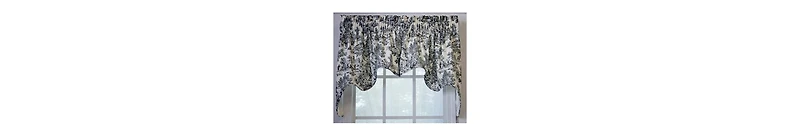 Ellis Curtain Victoria Park Toile High Quality Classic Print Swag Lined Empress Window Valance - 2-Piece - 70 x28