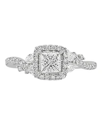 Macy's Princess Cut Halo Ring (1 ct. t.w.) in 14k White Gold