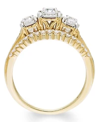 Macy's Diamond 3-Stone Ring (1 ct. t.w.) in 14k Yellow Gold
