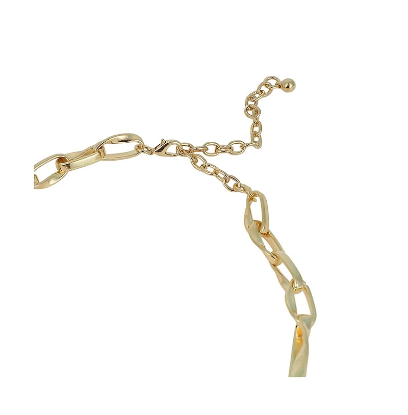 Sohi Women's The Chunky Twirl-Link Chain Necklace - California Gold