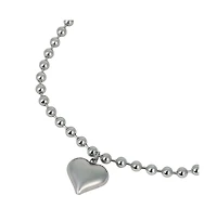 Sohi Women's The Puffer-Cuoer Pendant Necklace - Chrome Silver