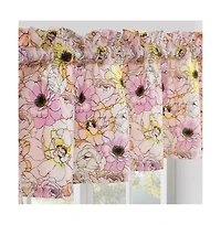 Greenland Home Fashion Misty Bloom Bow Tie Window Kitchen Curtain Valance