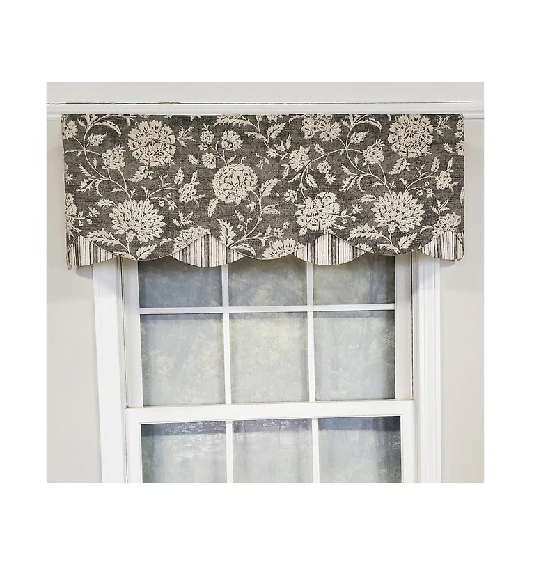 Rlf Home Luxurious Modern Design Classic Basanti Petticoat Style Window Valance 50" x 15" Metal