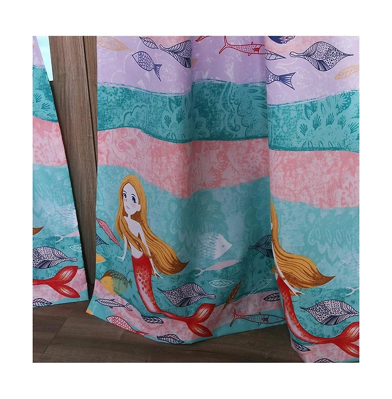 Greenland Home Fashion Mermaid High Quality Polyester Fabric Curtain Valance With 3" Rod Pocket - Multi 84x21"