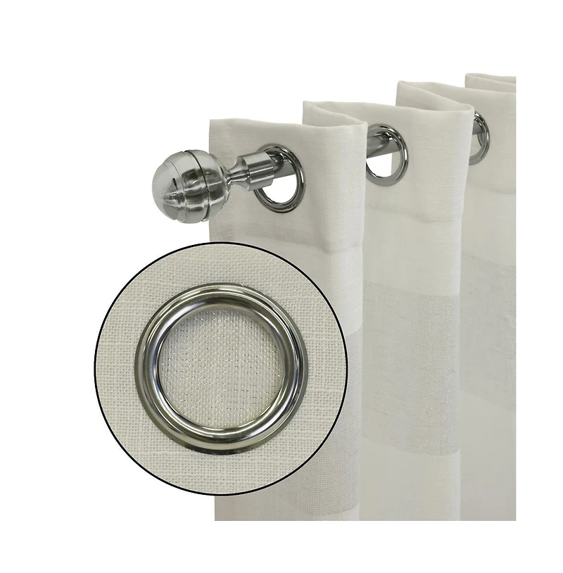 Habitat Paraiso Eclectic Smooth Textured Brighten Space Sheer Panel Grommet Curtain Panel 52" x 84"