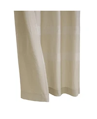 Habitat 100% Polyester Phoebe Light Embroidered Stripe Filtering Grommet Curtain Panel 52" x 108