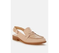 Rag & Co Womens Remykin Braided Penny Strap Loafers