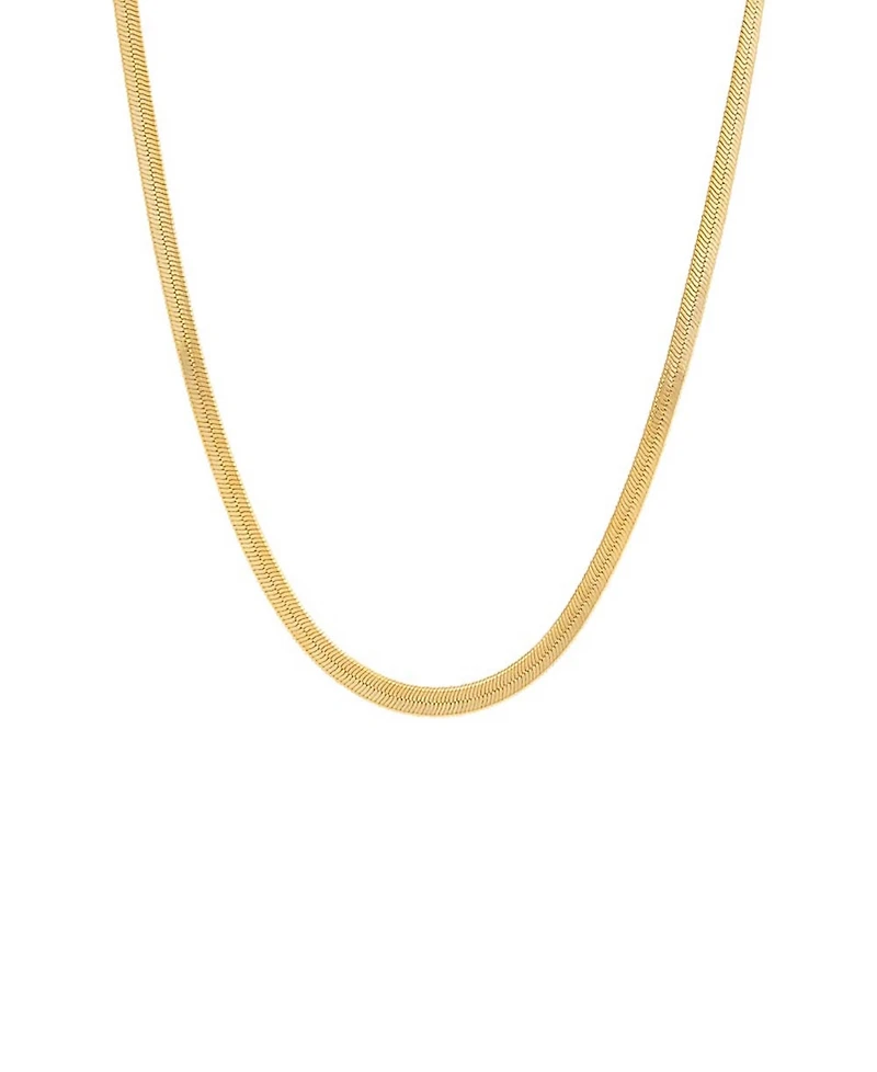 by Adina Eden Herringbone Gold Plated Choker Necklace