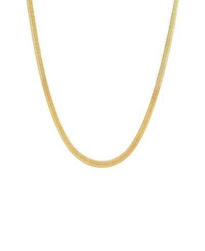 by Adina Eden Herringbone Gold Plated Choker Necklace