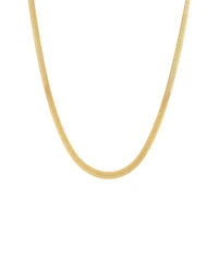 by Adina Eden Herringbone Gold Plated Choker Necklace
