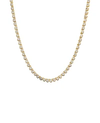 By Adina Eden Cubic Zirconia Bezel Tennis Necklace