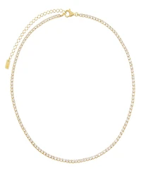 Thin Tennis Choker in 14k Gold Plated Over Sterling Silver