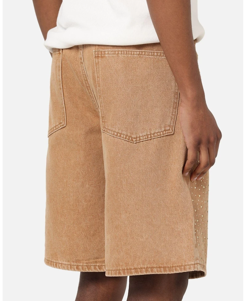 Xxiii Men's Diamond Buckle Back Jorts Shorts