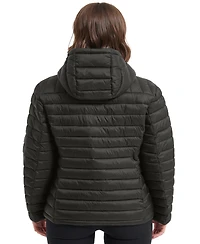 Hawke & Co. Women's Packable Quilted Hooded Puffer Jacket