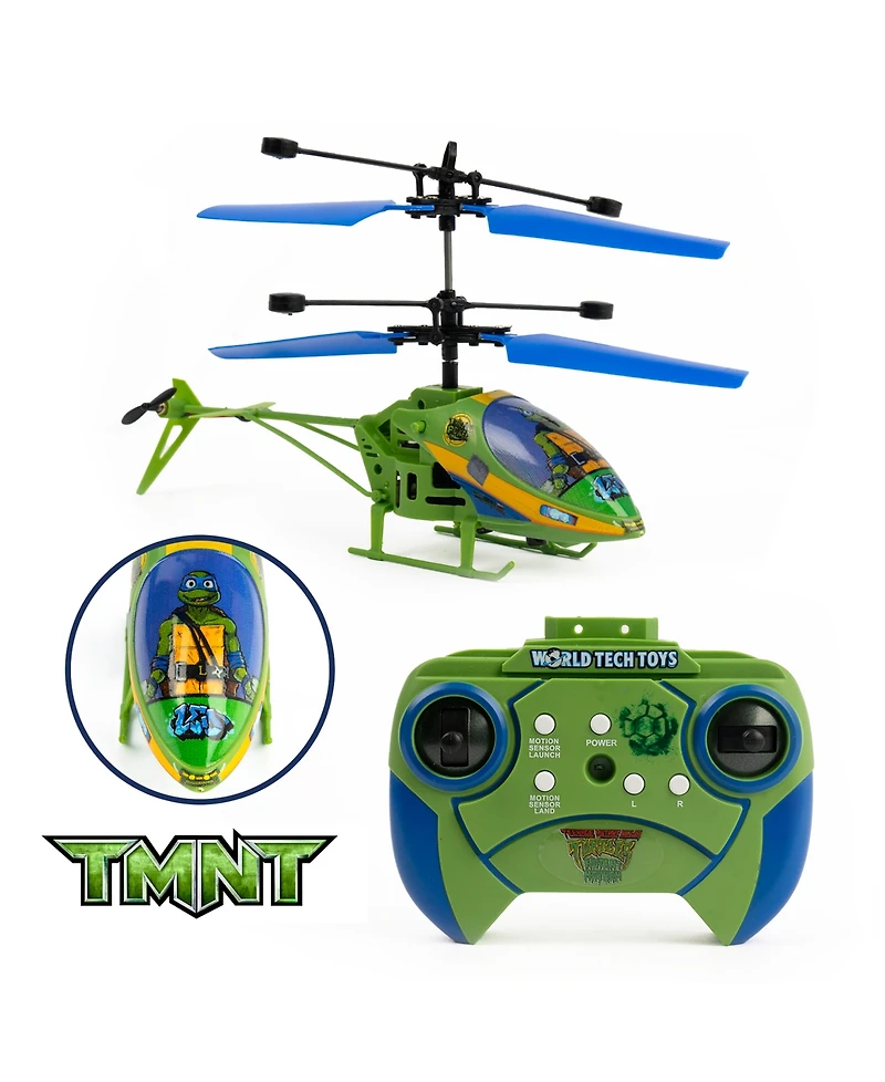 World Tech Toys Teenage Mutant Ninja Turtles Mutant Mayhem Leonardo 2CH Ir Helicopter