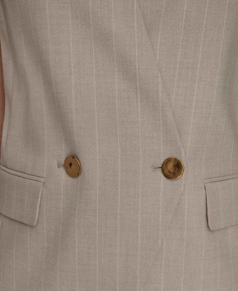 Donna Karan New York Women's Pinstripe Sleeveless Vest