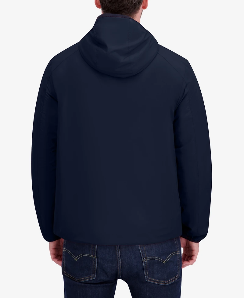 Nautica Men's Hooded Transitional Zip Front Jacket