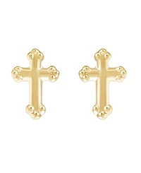 Macy's Cross Stud Earrings in 10k Yellow Gold