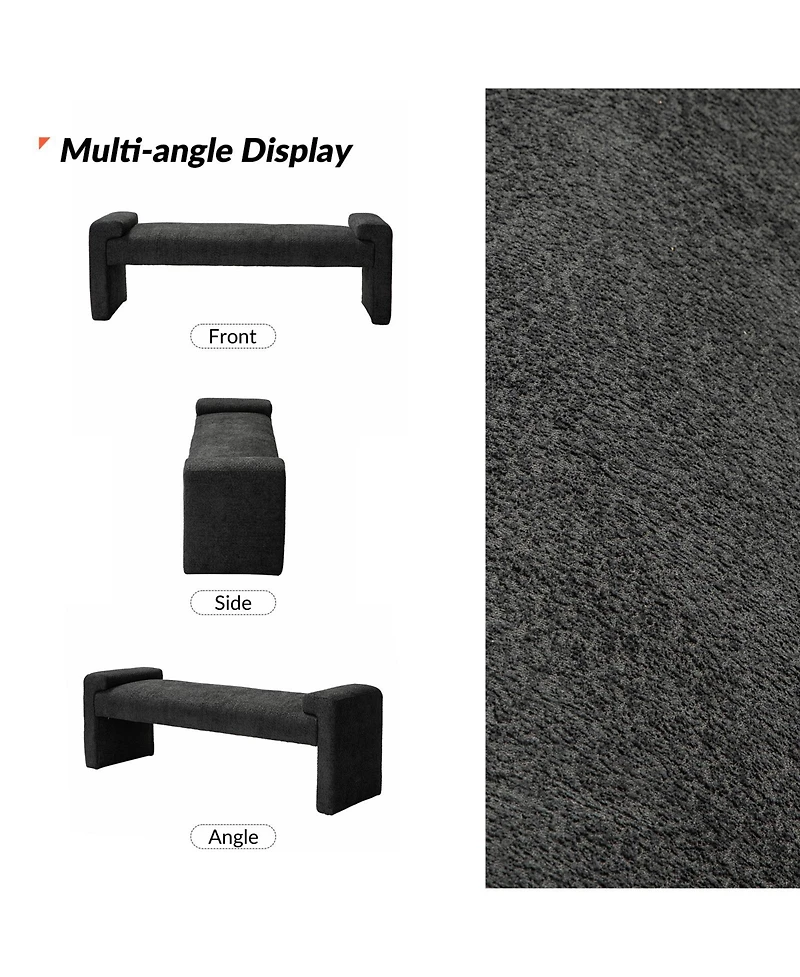 Hulala Home Modern Roland Upholstered Bench