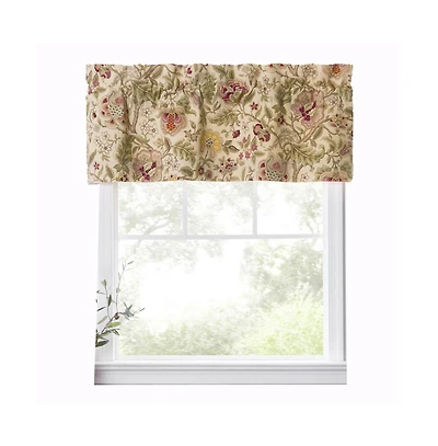 Ellis Curtain Regency Straight 3" Rod Pocket Valances for Windows 50" x 15" Antique