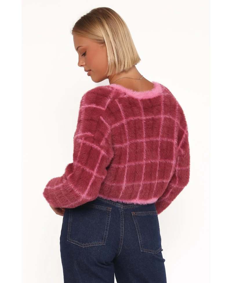 Petal and Pup Women's Viola Plaid Button-Front Cardigan