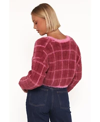 Petal and Pup Women's Viola Plaid Button-Front Cardigan