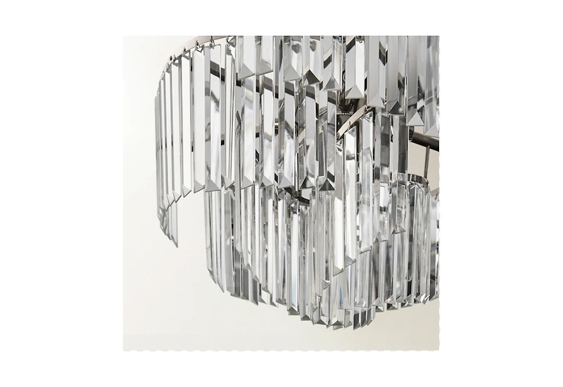 Z Gallerie Luxe Spiral Chandelier - Nickel/Clear
