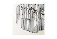 Z Gallerie Luxe Spiral Chandelier - Nickel/Clear