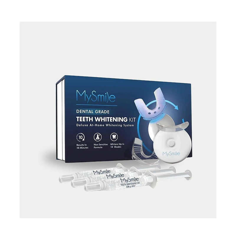 MySmile Teeth Whitening Kit with Led Light, 10 Min Fast Teeth Whitener, 35% Cp Teeth Whitening Gel